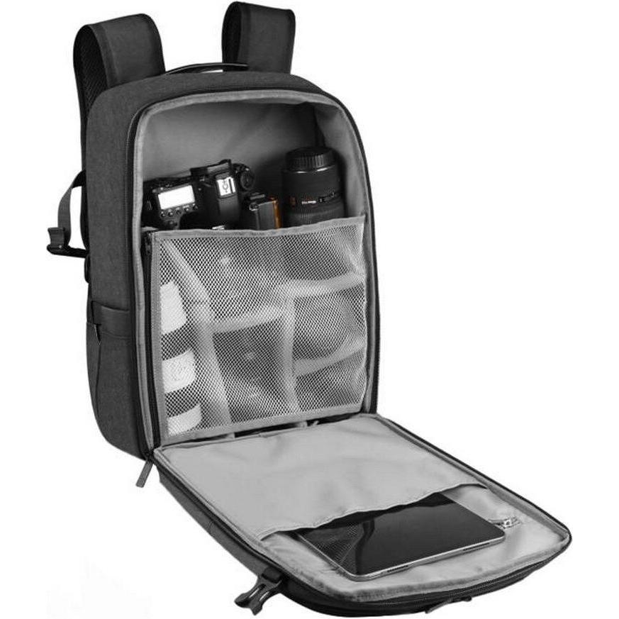 Thumbnail - Puluz Camera backpack with solar panels PU5018B waterproof (Kamera Schultertasche), Kameratasche, Schwarz
