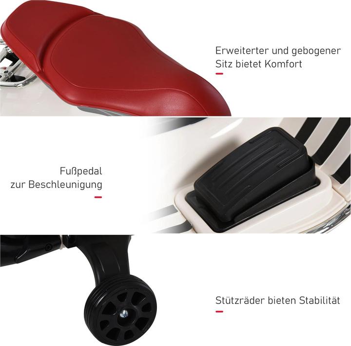 Image du produit Homcom Véhicule électrique Moto pour enfants avec musique MP3 Éclairage (6 V)