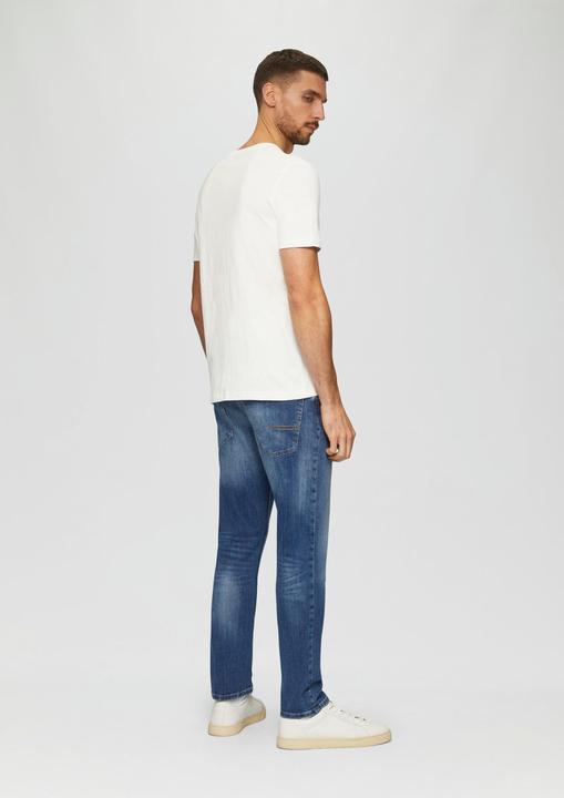 Produktbild S.Oliver T-Shirt Baumwoll-T-Shirt mit Frontprint und Flammgarnstruktur (XL)