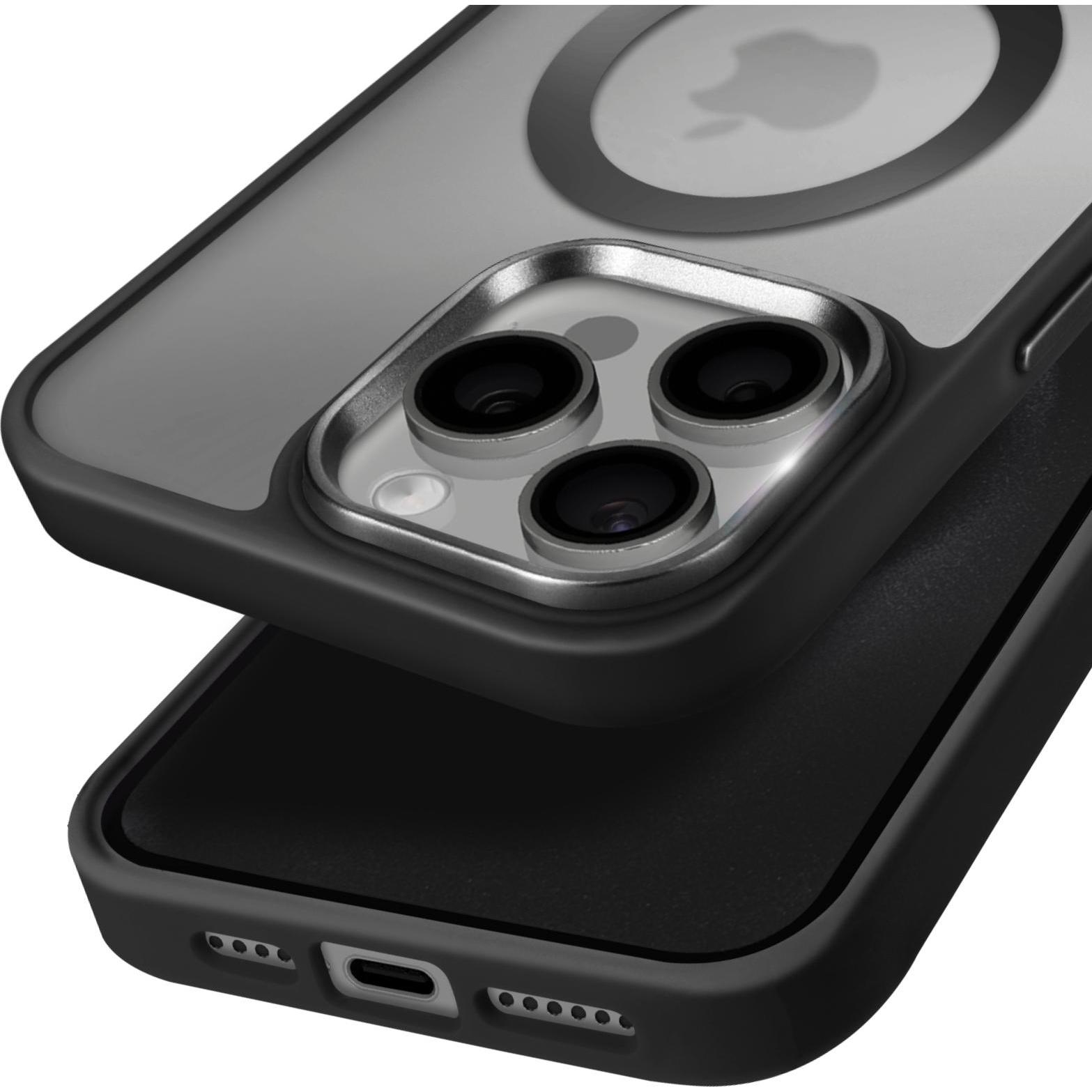 Thumbnail - Avizar Frost Color Case (Apple iPhone 15 Pro Max), Smartphone Hülle, Schwarz