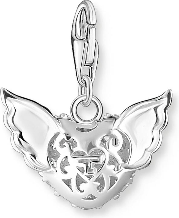 Produktbild Thomas Sabo Charm-Anhänger Flügelherz weisse Steine silber (925er Silber)