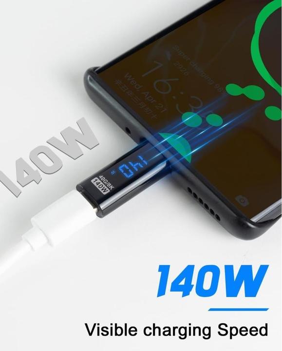 Produktbild PowerGuard USB-C Adapter LED Volt Watt Display up to 140W 40Gbps 8K PD 3.1 (USB-C)