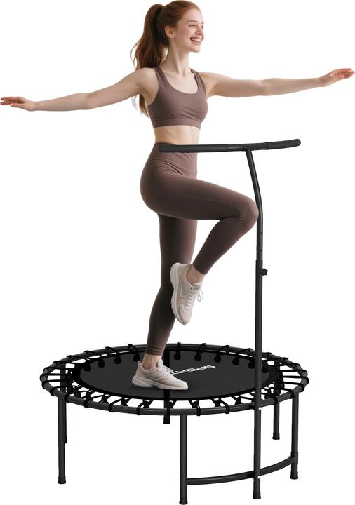 SportNow Fitness Trampolin Stahl, Kunststoff Schwarz (102 cm)