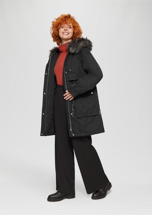 Actual product image S.Oliver Outdoor-Jacke Gefütterter Parka mit abnehmbarem Kunstfell (M)