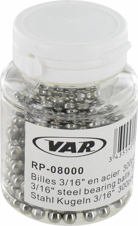 Actual product image VAR Steel balls 1/8" (3.17mm) vials of 400 pcs.