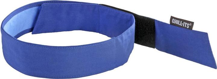 Actual product image Ergodyne Bandana with cooling towel - Velcro fastener Chill-Its 6705CT, blue