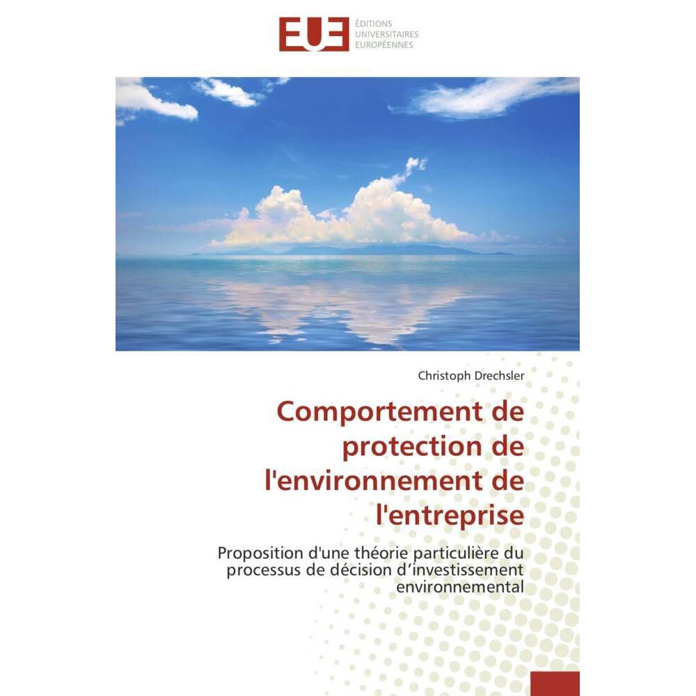 Comportement de protection de l'environnement de l'entreprise, Fachbücher von Christoph Drechsler