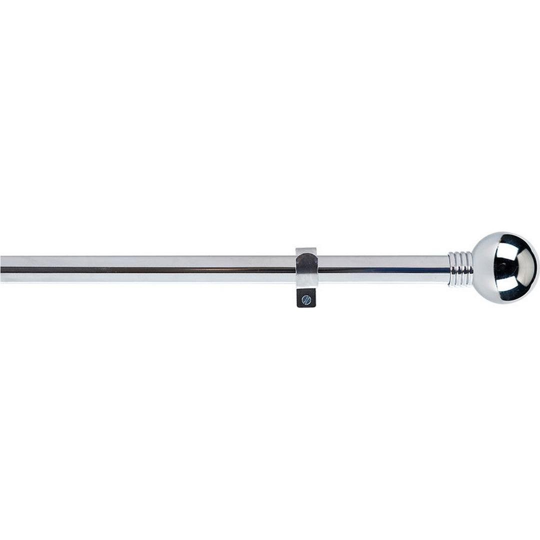 Stor Planet, Accessori per tende, Extendable chrome curtain rod kit with rings 110-200 cm