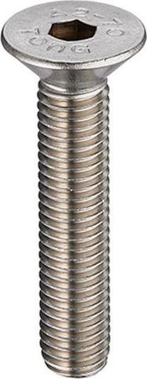 Actual product image RS PRO Plain Stainless Steel Hex Socket Countersun (25 Screws per piece, 6 x 60 mm)