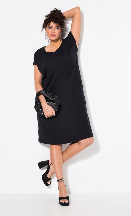 Immagine prodotto Ulla Popken Abito di jersey dal taglio oversize con scollo rotondo, brillantini e mezze maniche (46, 48)