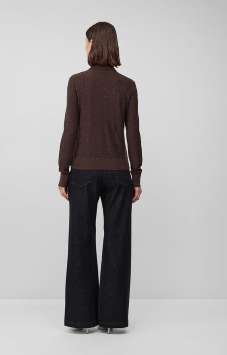 Produktbild s.Oliver Strickpullover Rollkragenpullover mit feinen Pailletten (42)