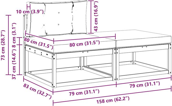 Produktbild vidaXL gartenmöbel