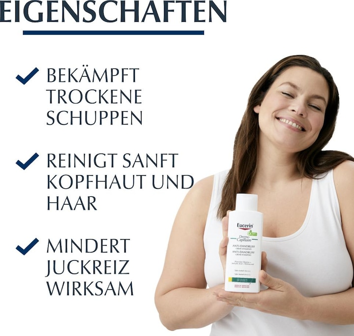 Actual product image Eucerin DermoCapillaire Anti-Dandruff Cream Shampoo (250 ml, Liquid shampoo)