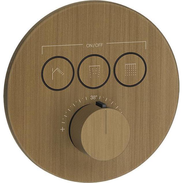 Gessi, Badarmatur, Hi-Fi Fertigmontageset Thermostat mit Tasten-Bedienung on/off. 3-Wege