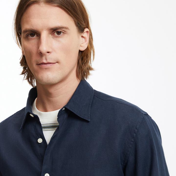 Produktbild La Redoute Collections Gerades Leinenhemd Signature mit langen Ärmeln (S)