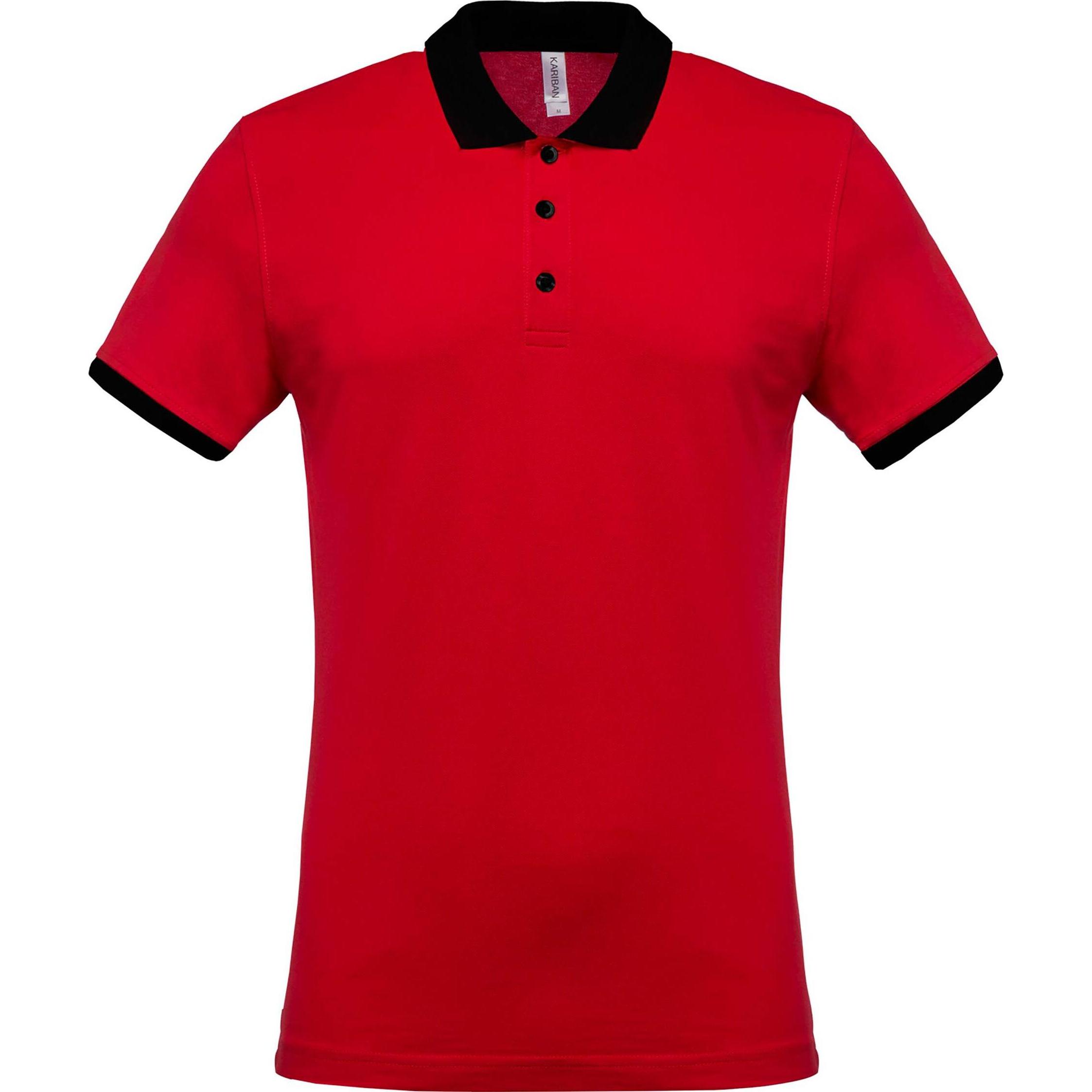Thumbnail - Kariban, Herren, Shirt, mélange piqué bicolore, Grau, Weiss, (3XL)
