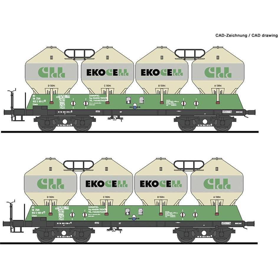 Roco 77006 H0 2er-Set Silowagen der ZSSK (Spur VI)