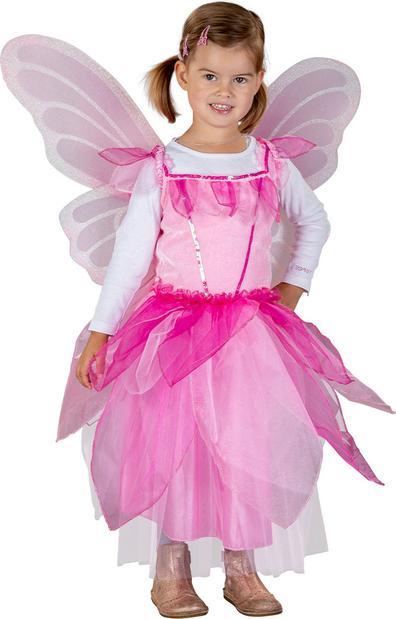 MICA Festival Kostüm - Rosafarbene Fee - für Kinder - 2-teilig - verschiedene Grössen 110/116