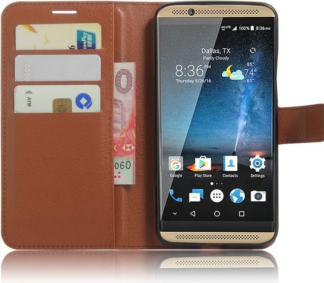 Produktbild MU Classic Leder Hülle mit Litchitextur (ZTE Axon 7)