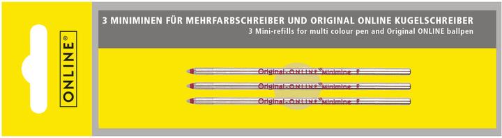 Produktbild Online Kugelschreiber-Minen D1-Mini (Ersatzmine, Rot)