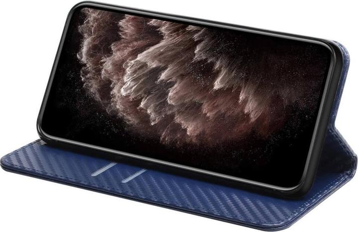 Image du produit Cover-Discount iPhone 15 Pro - Étui flip look carbone bleu (Apple iPhone 15 Pro)