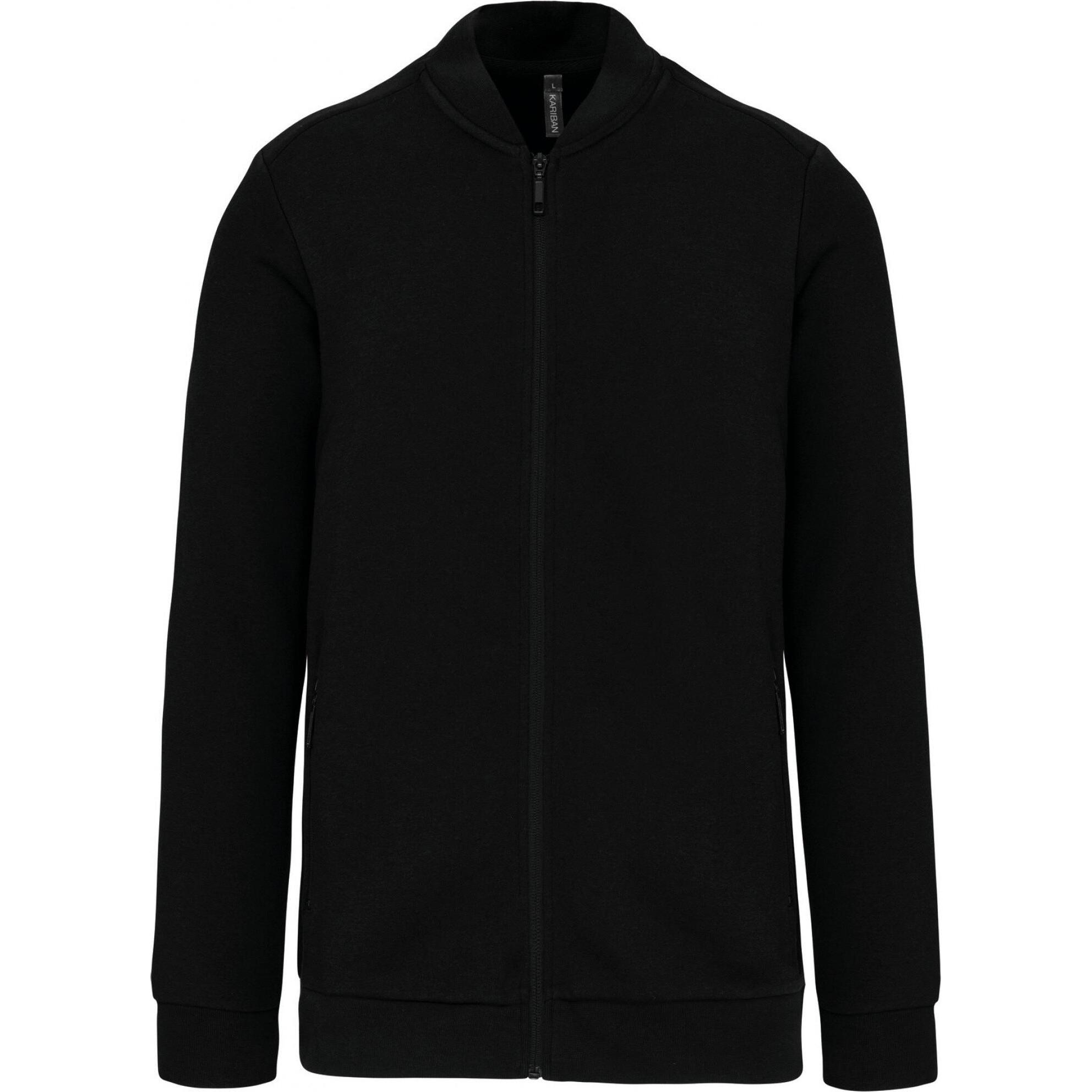 Kariban, Herren, Jacke, Fleecejacke mit Reissverschluss (XS), Schwarz, XS