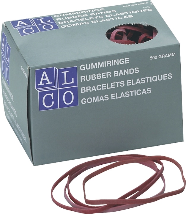 Produktbild Alco Gummiband 6 x 200 mm (B x L) Kautschuk rot 500 g/Pack. (1 Stk.)