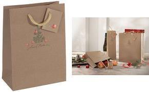 Actual product image Sigel 5 Gift Bags Christmas with apples Motif 17.0 x 23.0 cm (5x)