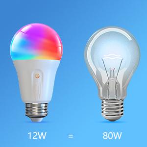 Energy Label Govee Smart Light Bulb (E27, 1200 lm, 1x)