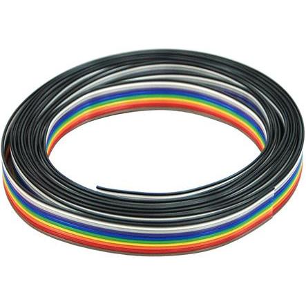 Thumbnail - Aquatuning Flachbandkabel AWG28 10-pol. 3m (3 m, Flachbandkabel), Schnittstellenkabel