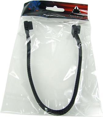Image du produit Phobya Câble de connexion SATA 3.0 coudé avec languette de sécurité 3