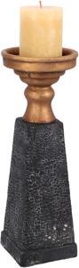 Actual product image Ptmd Candle Holder Laya Gold Black 34 cm