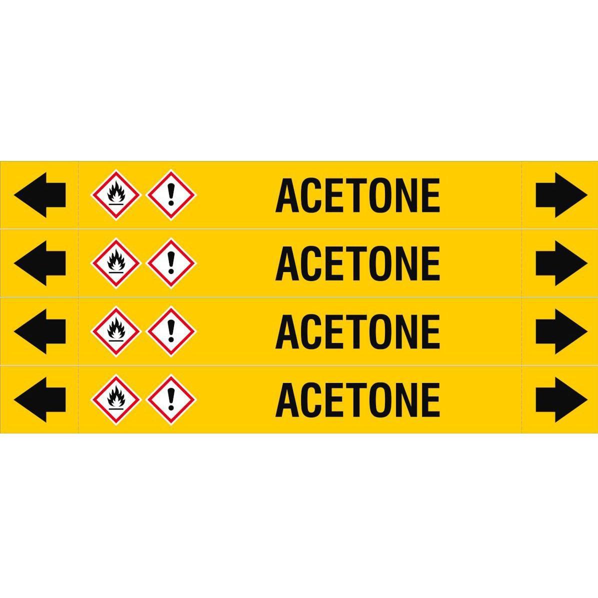 Brady, Etiketten, ASME - Rohrmarkierer - Acetone