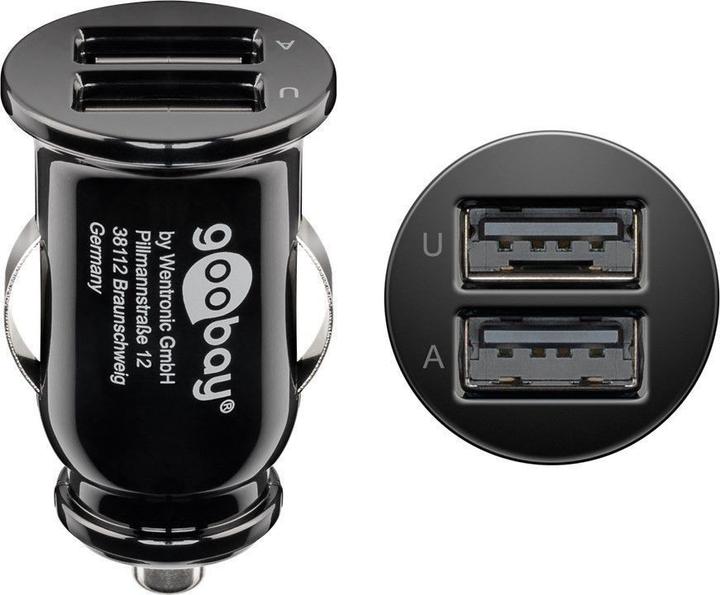 Produktbild Goobay Dual USB-Autoladegerät 2,1 A slim design