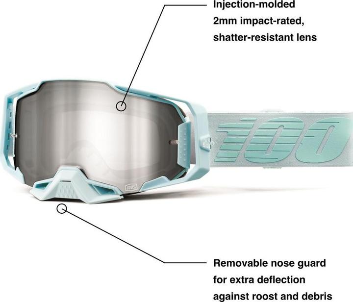 Productafbeelding 100% Armega Bril Corbin (Wit-rood, Blauw, Spiegelrood)