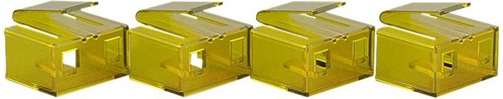 Actual product image Lindy RJ45 Port Blockers x 10 Yellow
