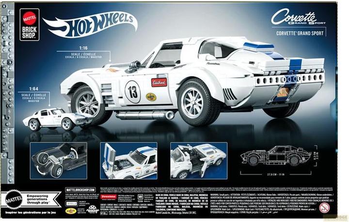 Actual product image Mattel Brick Shop Elite Series Corvette Grand Sport
