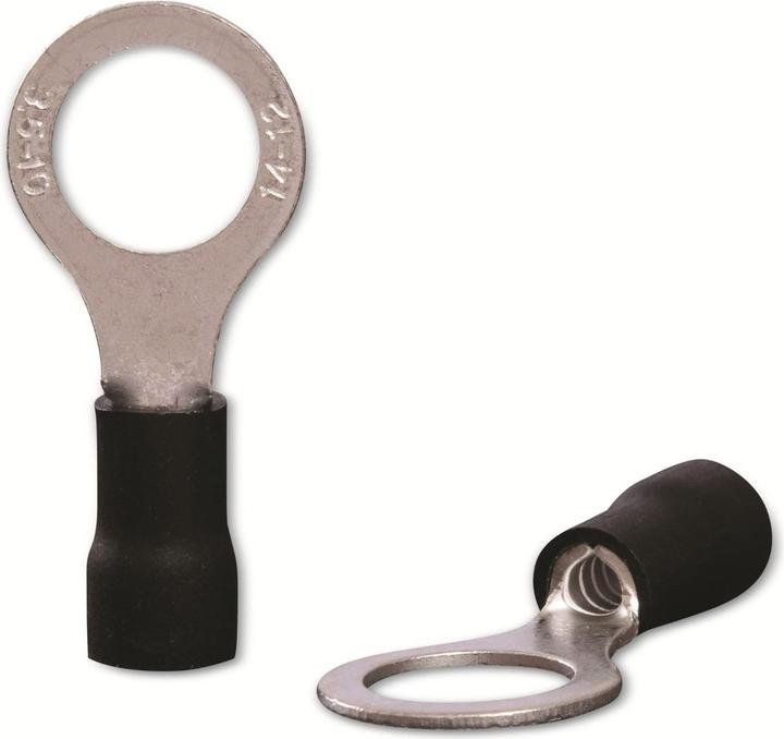 Quadrios Ring cable lugs, set of 100, M10, cross-section 2.5 - 4 mm²