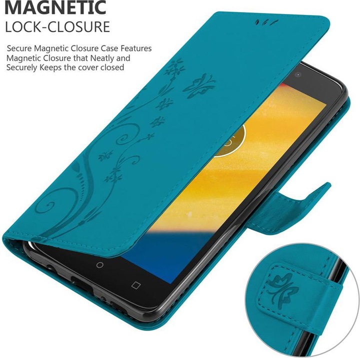 Actual product image Cadorabo Flower Book Cover (Motorola Moto C Plus)