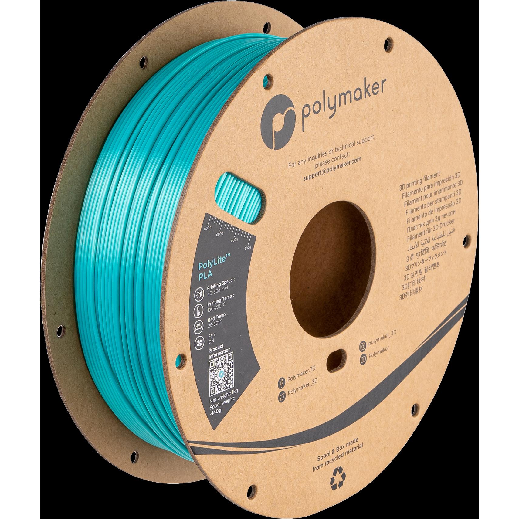 Thumbnail - Polymaker PolyLite PLA (PLA, 1.75 mm, 1000 g, Blau), 3D Filament, Blau