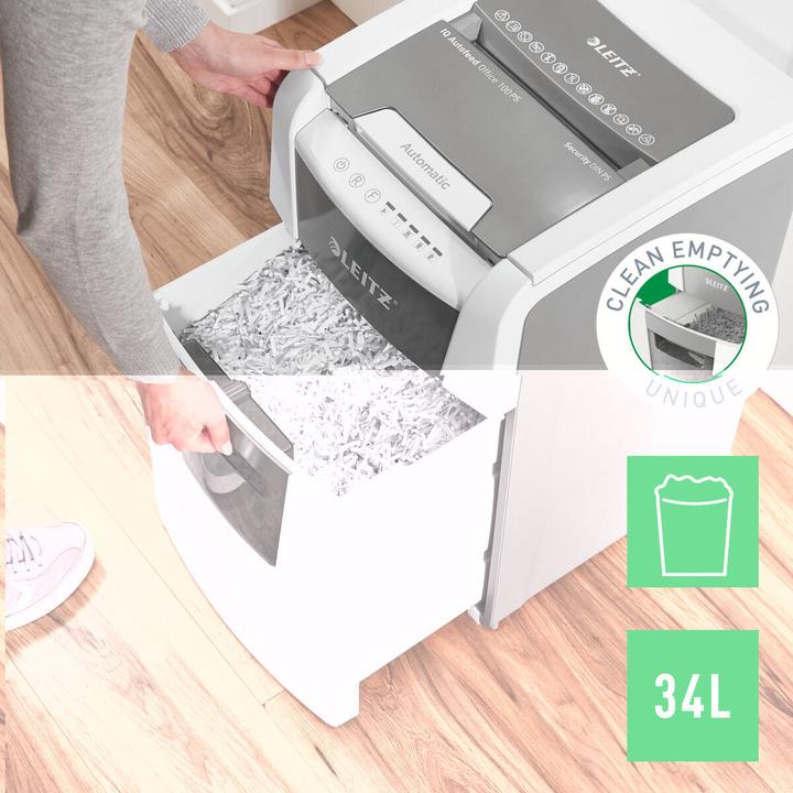 Immagine prodotto Leitz Shredder IQ Autofeed Small Office 100 micro taglio 2 x 15 mm 34 l Numero di fogli (max.): Sich (Microtaglio)