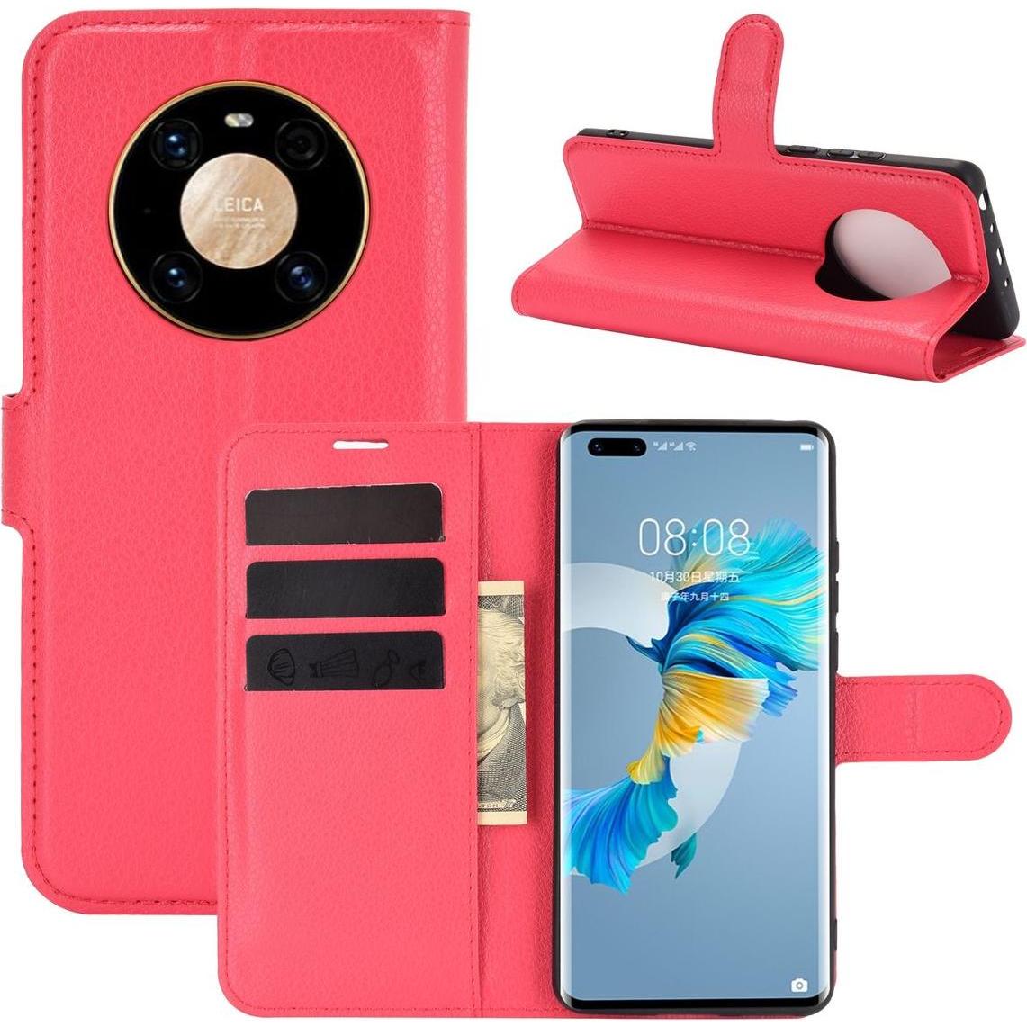 König Design Hülle Handy Schutz für Huawei Mate 40 Pro Case Cover Tasche Etuis Bumper Rot Neu (Huawei Mate 40 Pro), Smar...