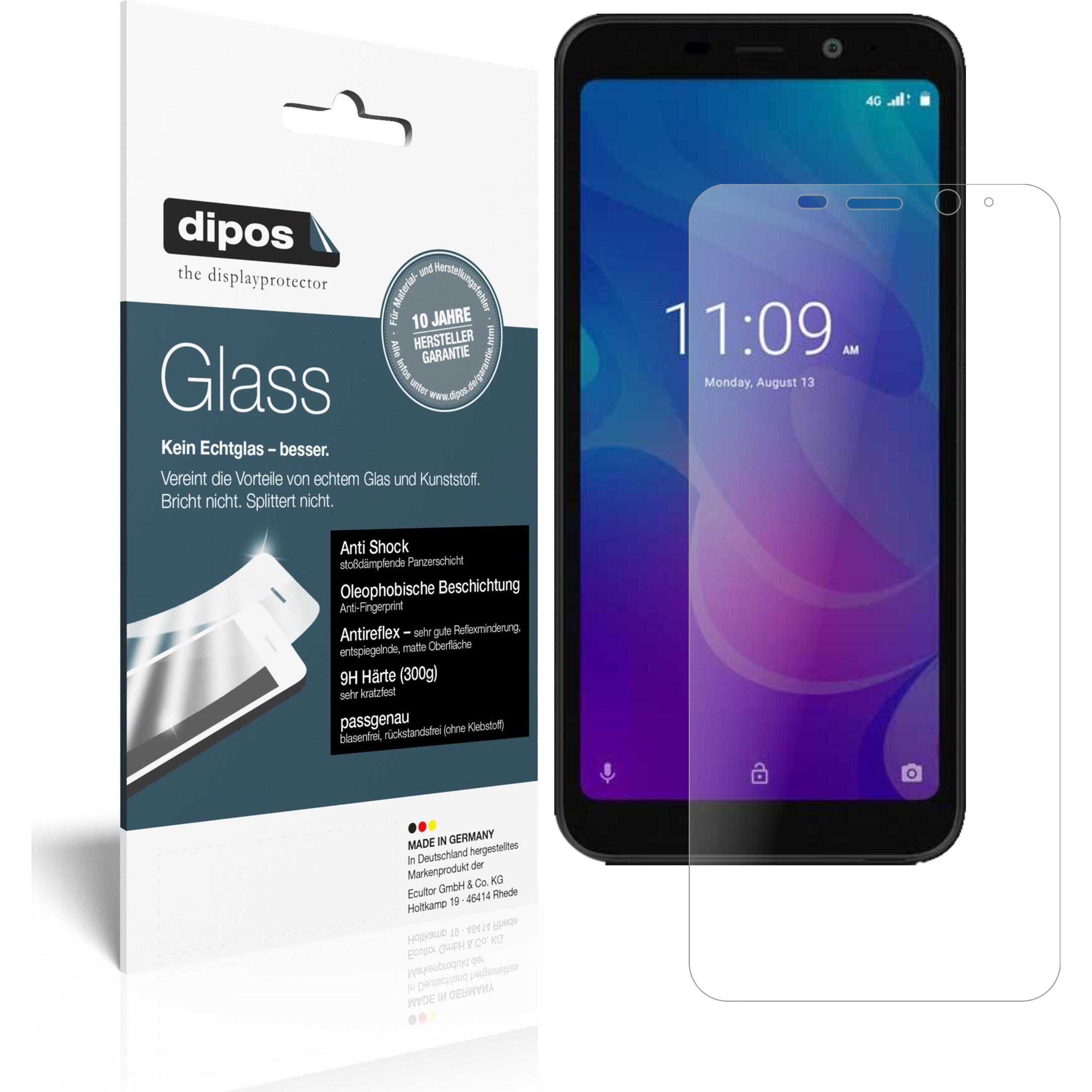 Dipos Displayschutz Anti-Shock (2 Stück, Meizu C9), Smartphone Schutzfolie, Transparent