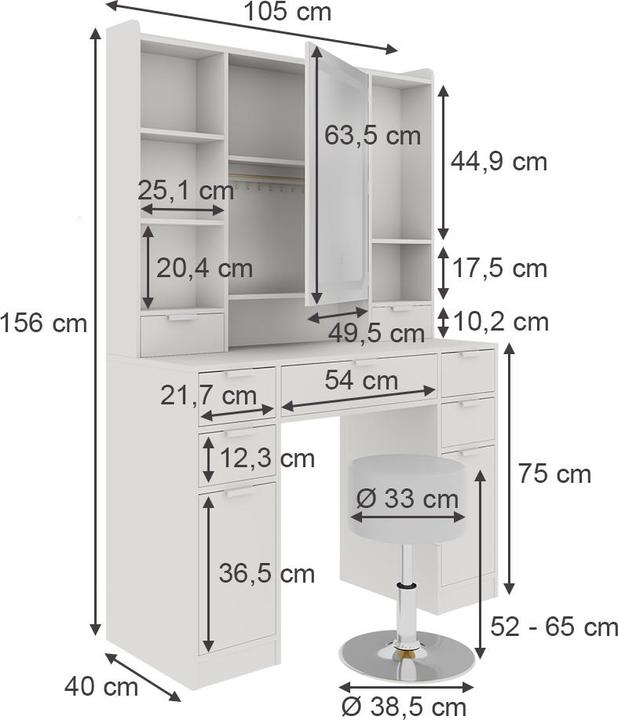 Produktbild Vicco Solea (105 x 40 x 156 cm)