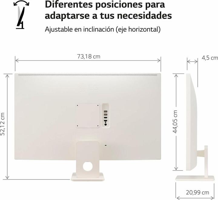 Image du produit LG Smart 32SR50F-W.AEU (1920 x 1080 pixels, 31.50")