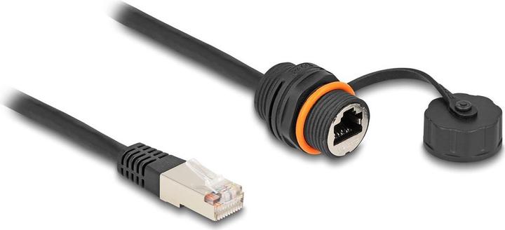 Image du produit Delock Câble RJ45 mâle vers RJ45 femelle Cat.6A à encastrer m (S/UTP, CAT6a, 0.25 m)