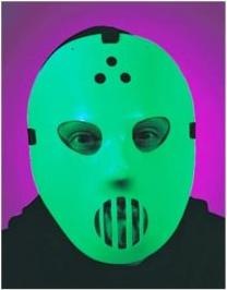Produktbild Erfurth Hockey Maske weiss, leuchtet im Dunkeln