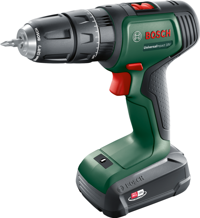 Bosch UniversalImpact 18 V, 1 battery pack PBA 18 V 1.5 Ah