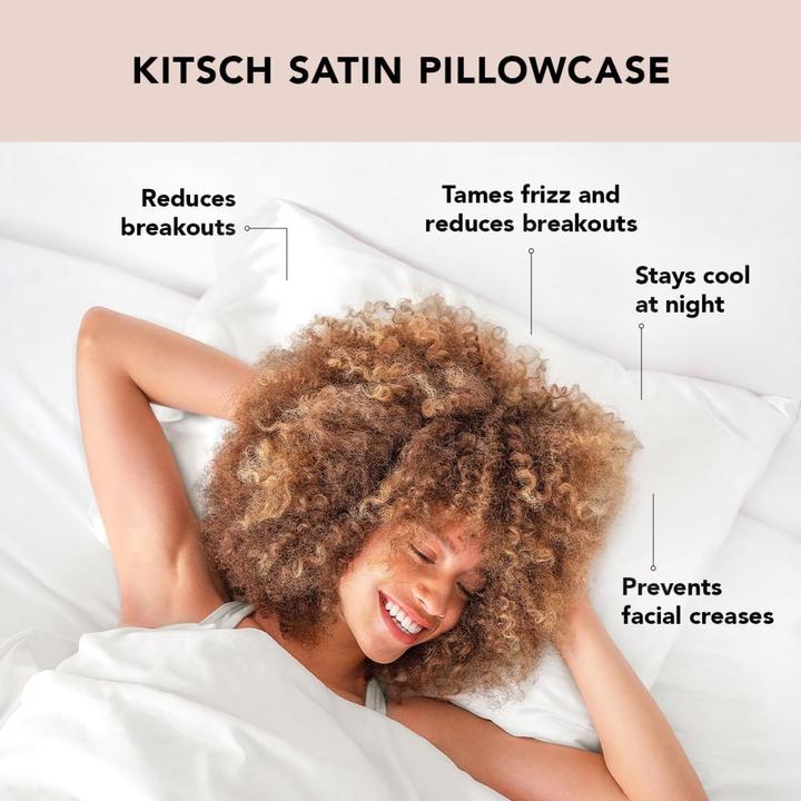 Actual product image Kitsch Satin cushion cover ivory (Pillowcase, 66 x 48 cm)