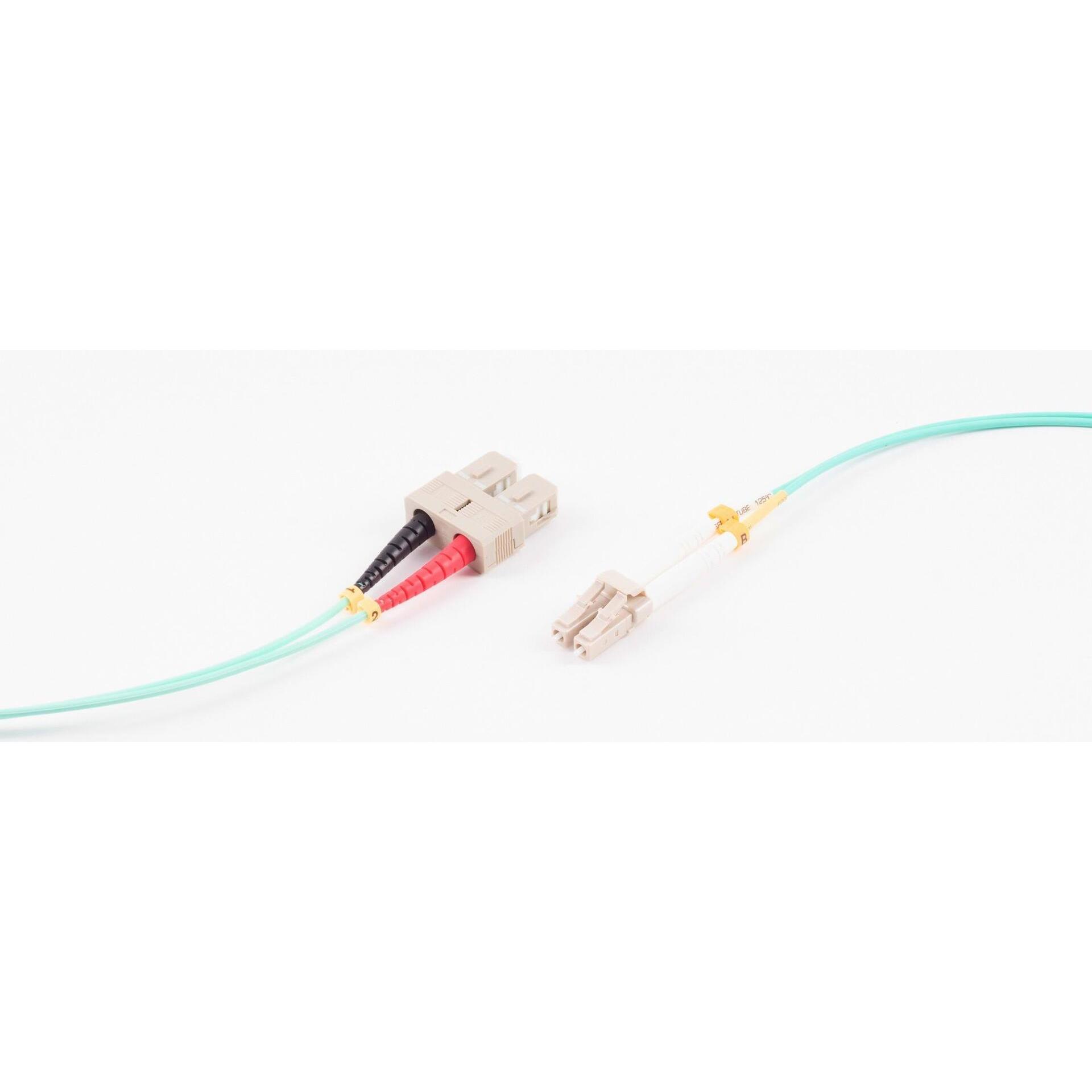 Thumbnail - Shiverpeaks -BASIC-S--Duplex Patchkabel LC/SC 50/125µ, OM3, aqua, 10m (10 m), Netzwerkkabel
